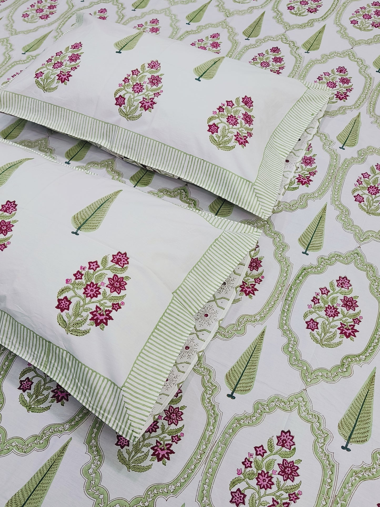 FRESH ARRIVAL Handblock Printed Premium Bedsheets (Dispatch Time 24 Hours)