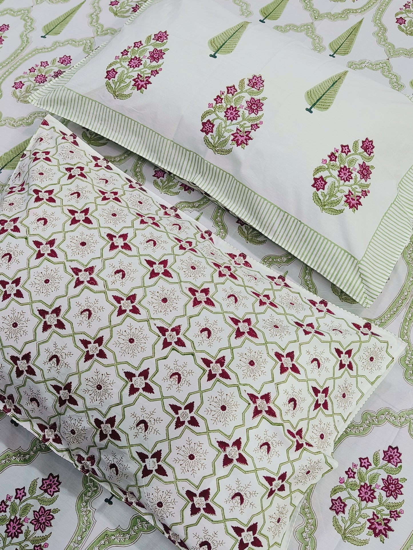 FRESH ARRIVAL Handblock Printed Premium Bedsheets (Dispatch Time 24 Hours)