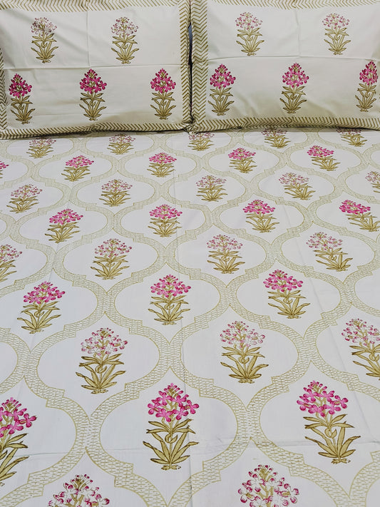 FRESH ARRIVAL Handblock Printed Premium Bedsheets (Dispatch Time 24 Hours)