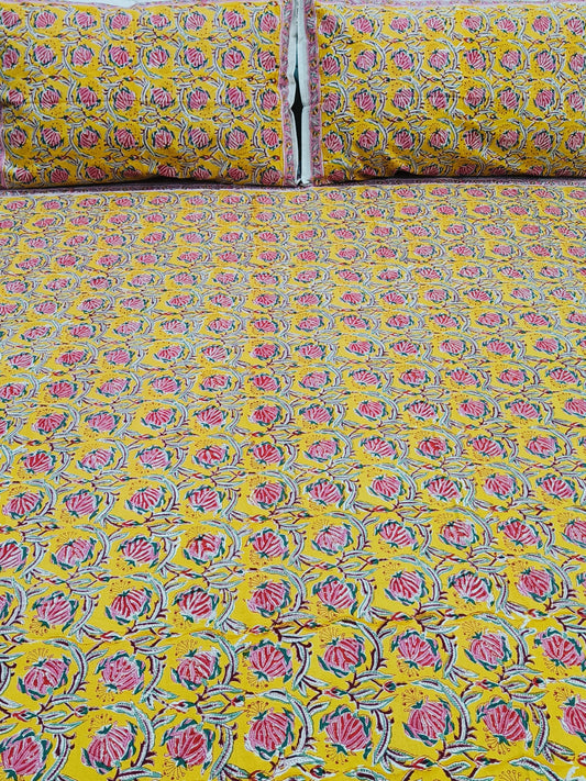 FRESH ARRIVAL Handblock Printed Premium Bedsheets (Dispatch Time 24 Hours)