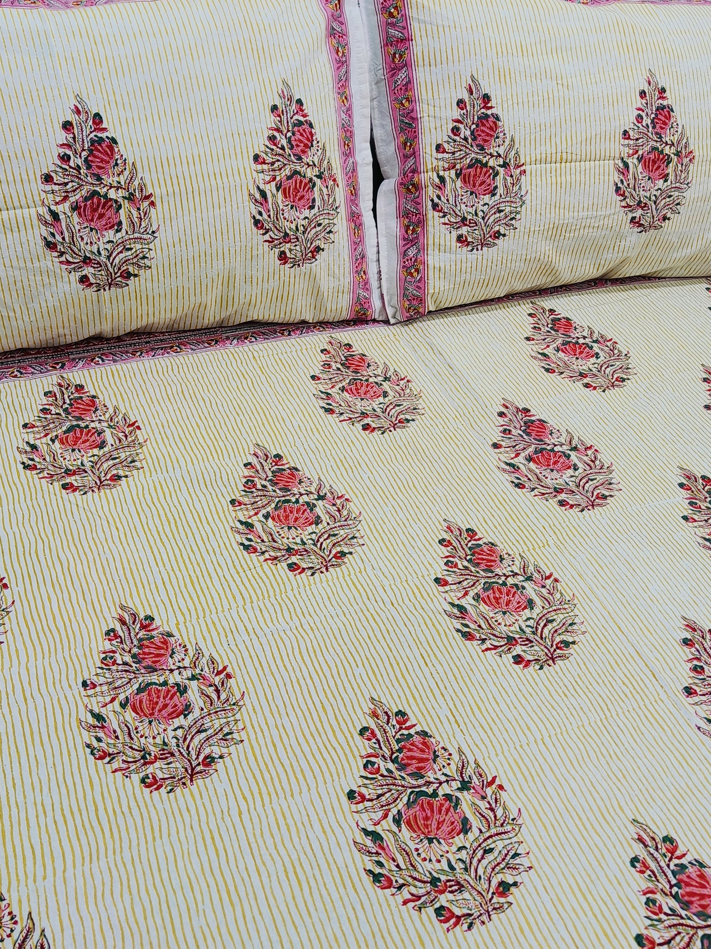 FRESH ARRIVAL Handblock Printed Premium Bedsheets (Dispatch Time 24 Hours)