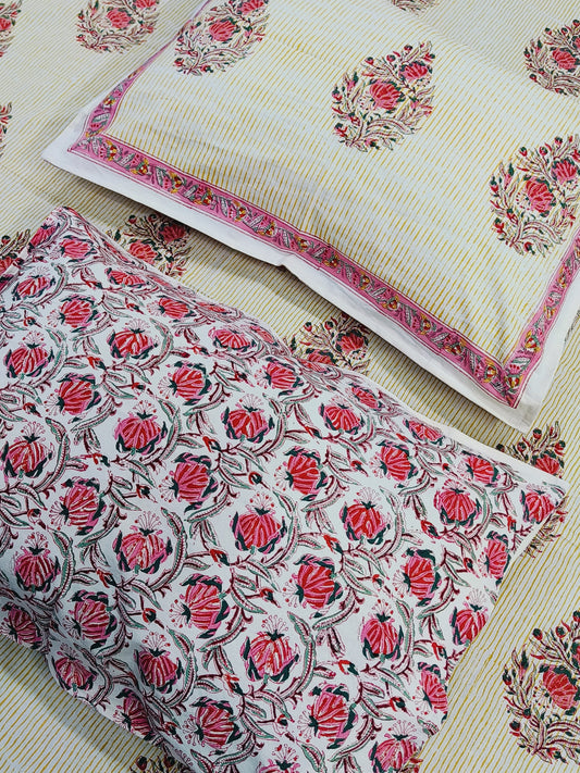 FRESH ARRIVAL Handblock Printed Premium Bedsheets (Dispatch Time 24 Hours)