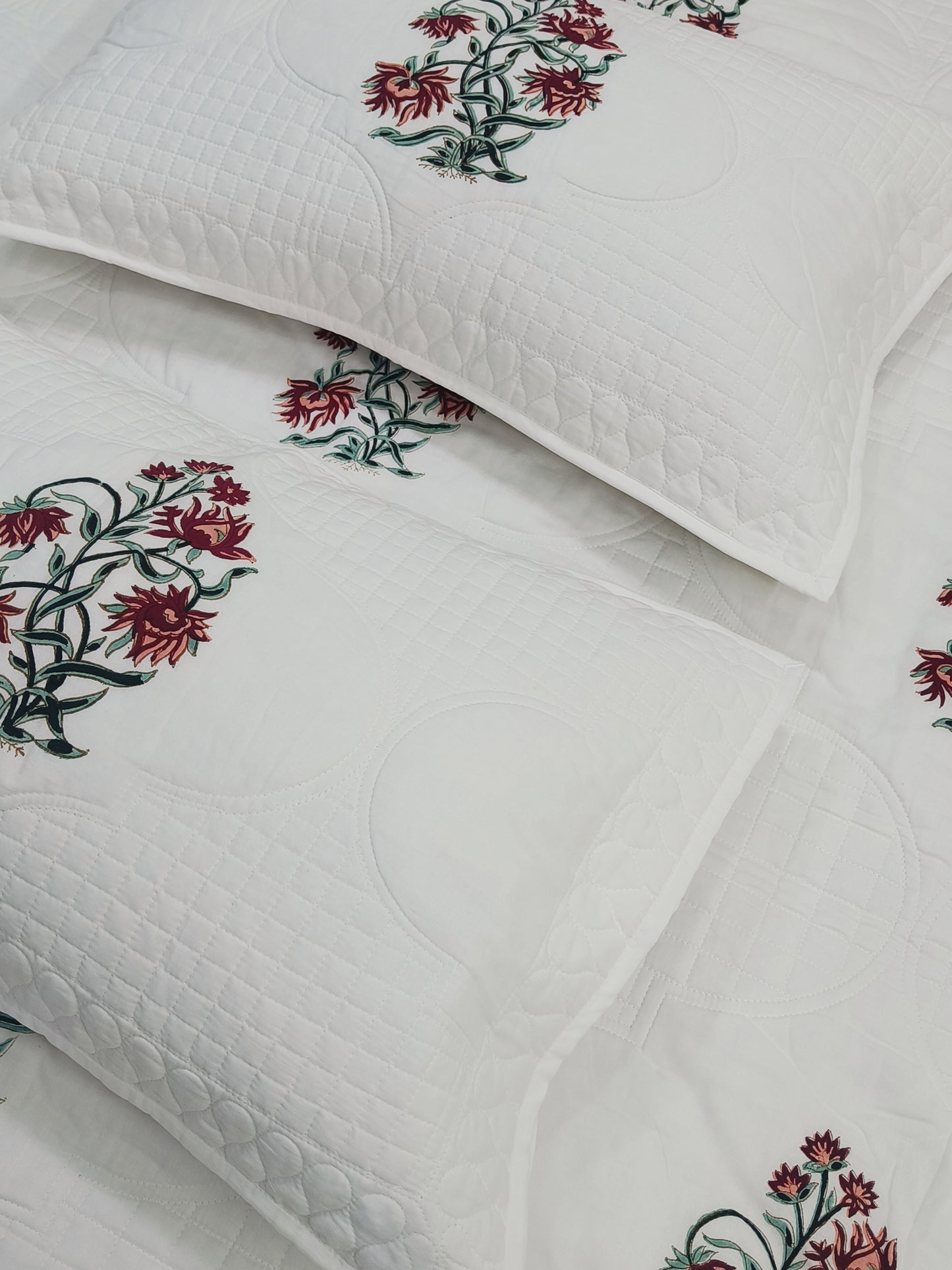 FRESH ARRIVAL Handblock Printed Premium Mulmul Bedcovers