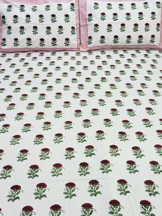 Bedsheet With King Size Pillow Cases