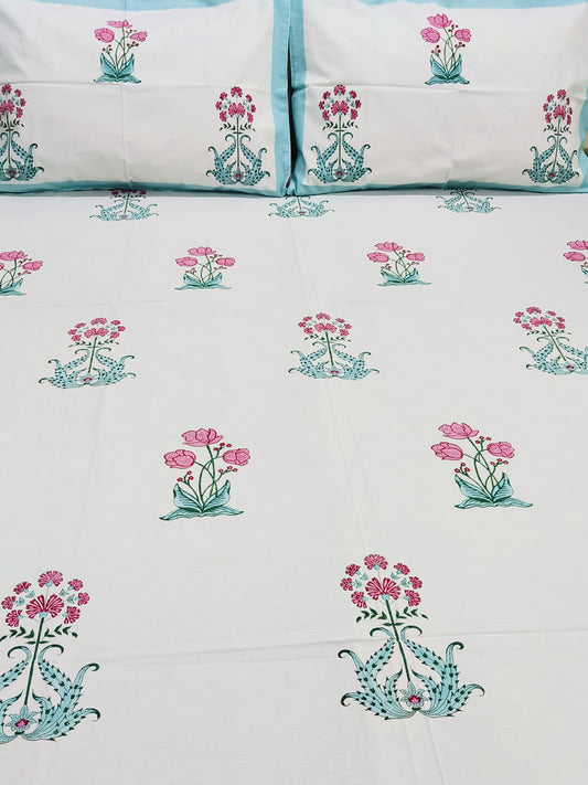 Bedsheet With King Size Pillow Cases