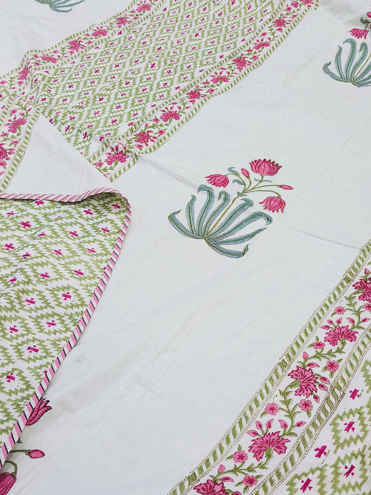 FRESH ARRIVAL Handblock Printed Premium Double Bed Dohars