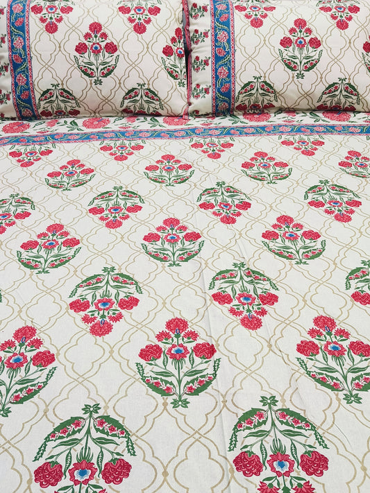 Bedsheet With King Size Pillow Cases