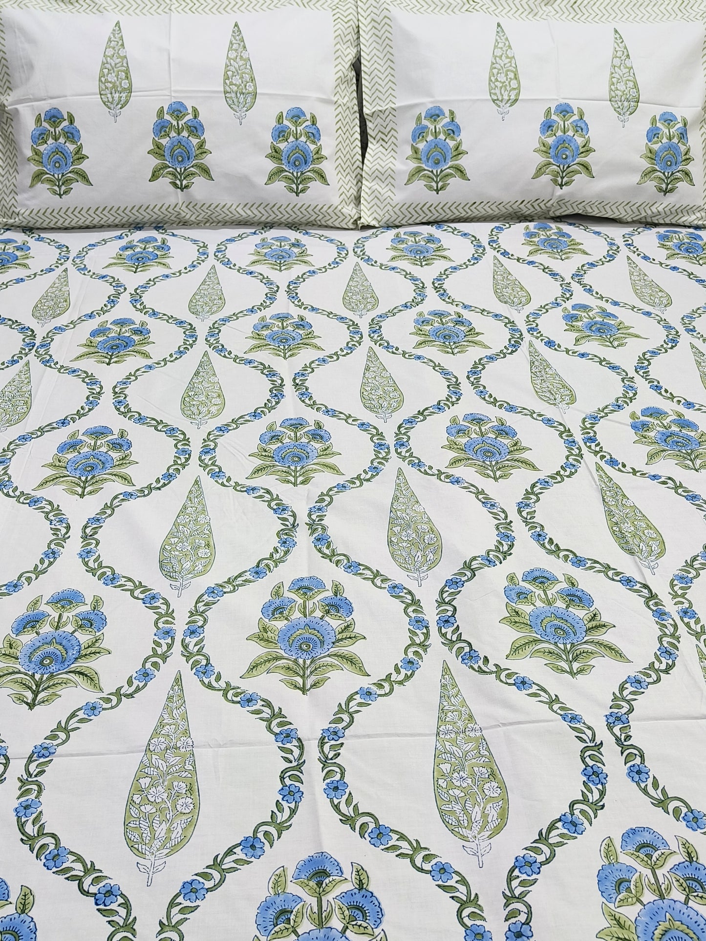 FRESH ARRIVAL Handblock Printed Premium Bedsheets(Dispatch Time 24 Hours)