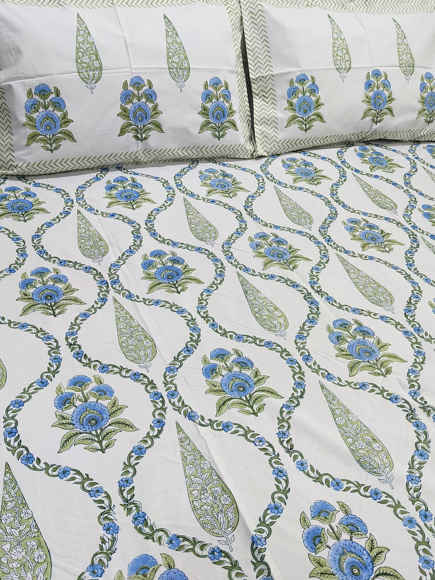 FRESH ARRIVAL Handblock Printed Premium Bedsheets(Dispatch Time 24 Hours)