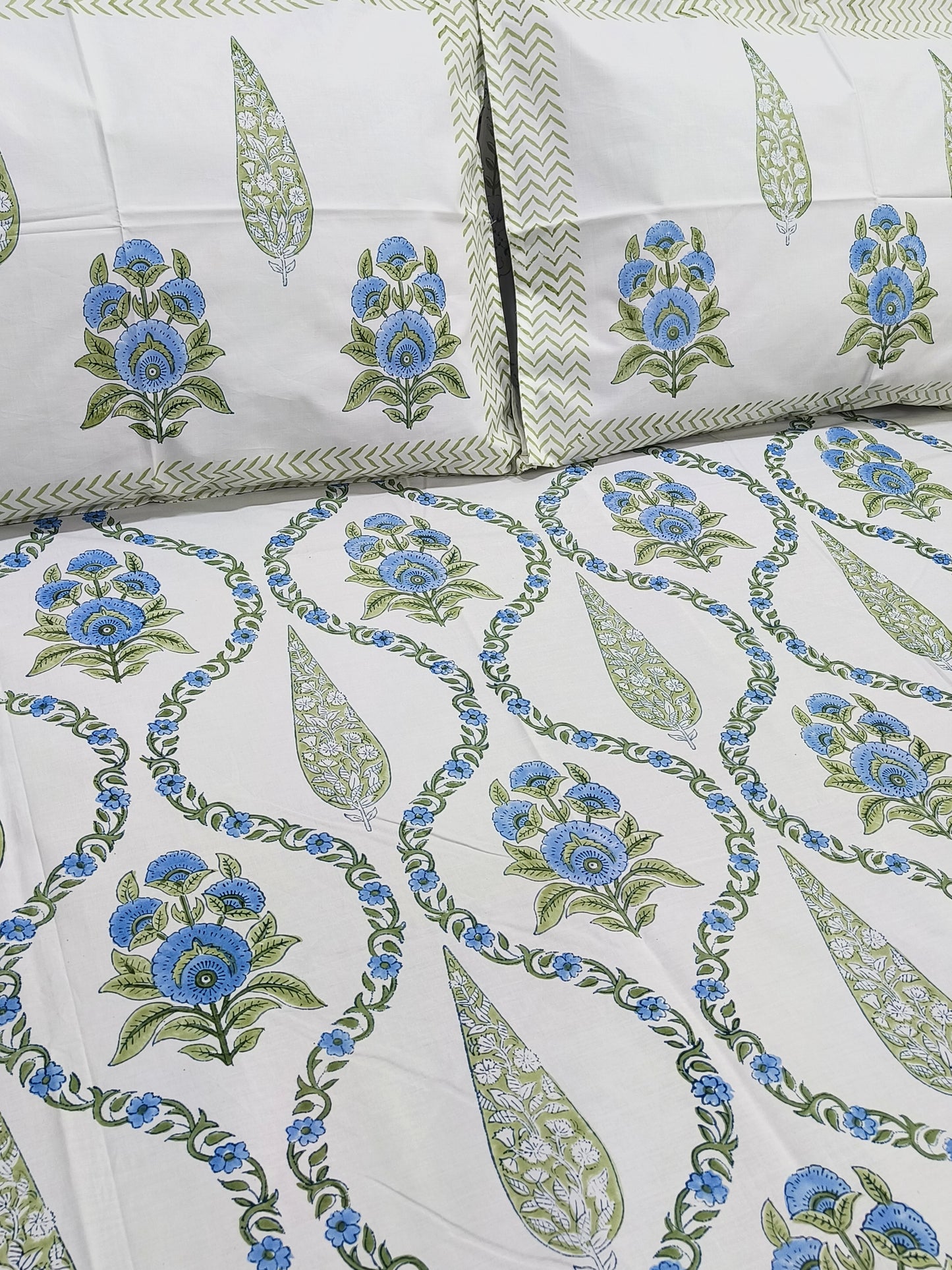 FRESH ARRIVAL Handblock Printed Premium Bedsheets(Dispatch Time 24 Hours)