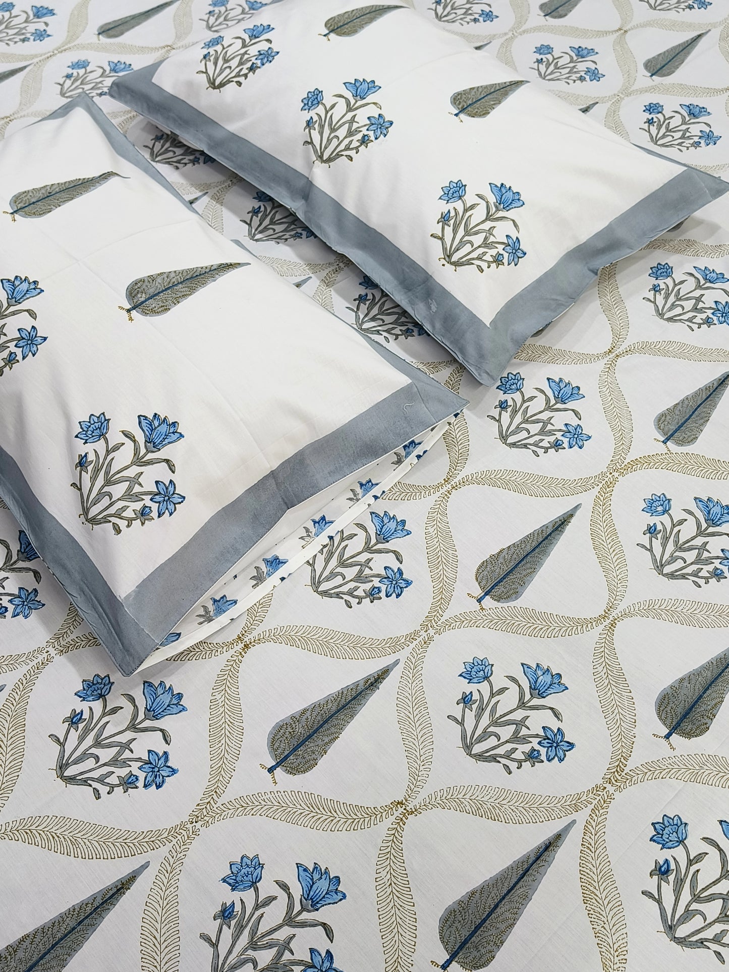 FRESH ARRIVAL Handblock Printed Premium Bedsheets(Dispatch Time 24 Hours)
