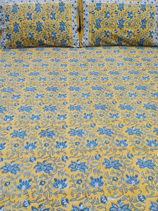 FRESH ARRIVAL Handblock Printed Premium Bedsheets(Dispatch Time 24 Hours)