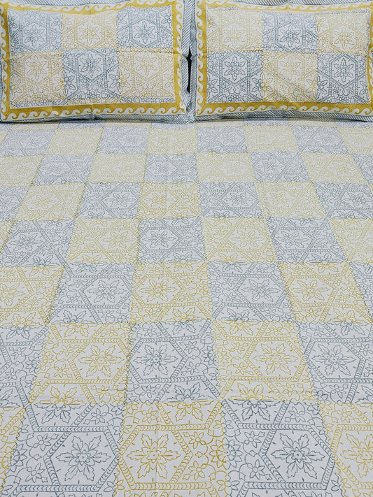 FRESH ARRIVAL Handblock Printed Premium Bedsheets(Dispatch Time 24 Hours)