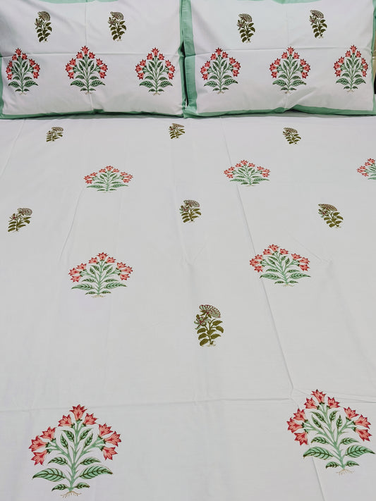 FRESH ARRIVAL Handblock Printed Premium Bedsheets(Dispatch Time 24 Hours)