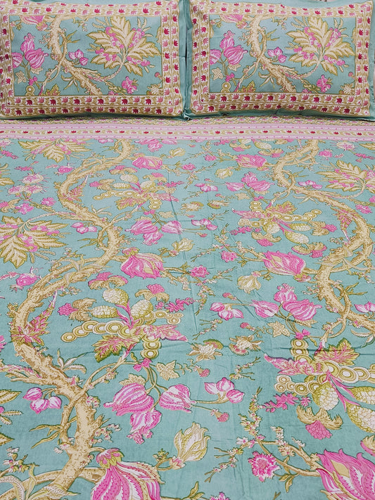 FRESH ARRIVALS Gulbahaar King Size Bedsheets(Dispatch Time 24 Hours)