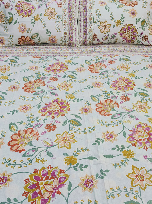 FRESH ARRIVALS Gulbahaar King Size Bedsheets(Dispatch Time 24 Hours)