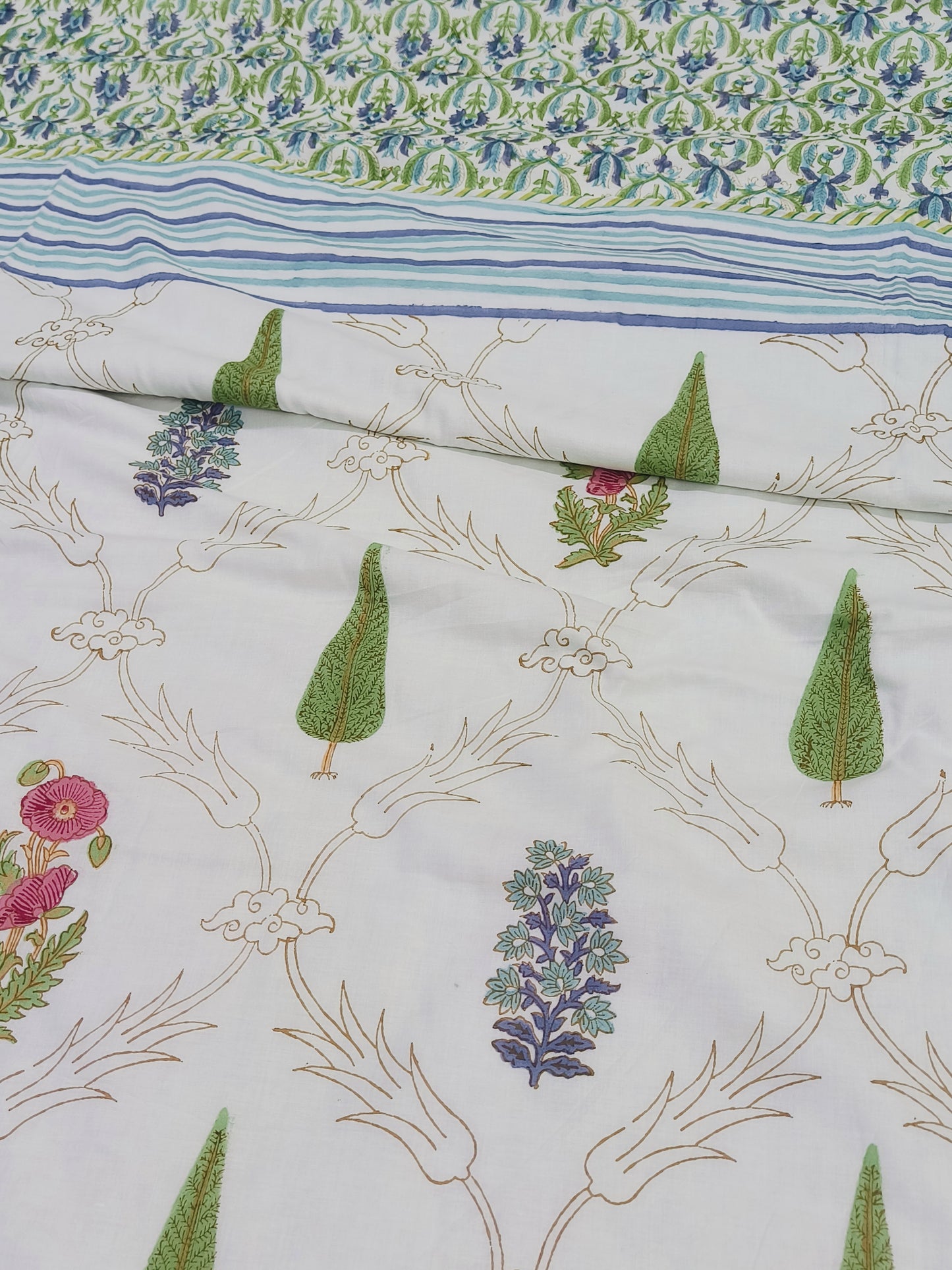 FRESH ARRIVAL Handblock Printed Premium Double Bed Dohars