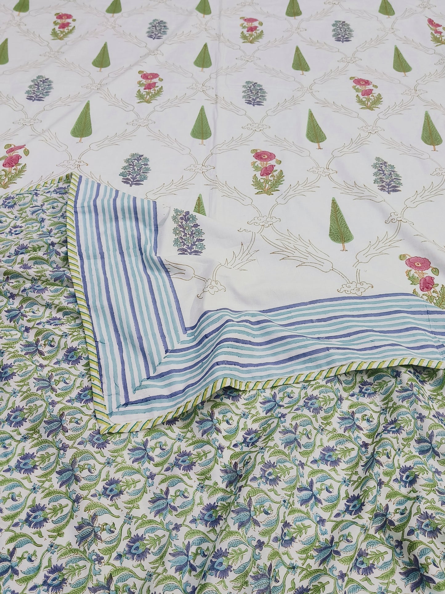FRESH ARRIVAL Handblock Printed Premium Double Bed Dohars