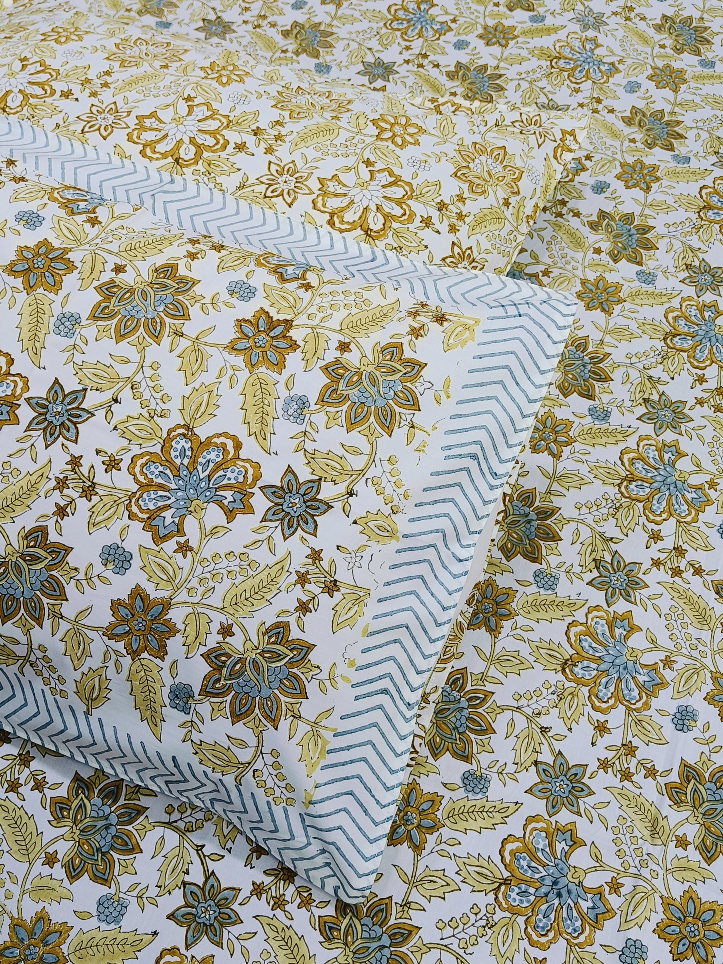 Handblock Printed Premium Bedsheets (Dispatch Time 24 Hours)