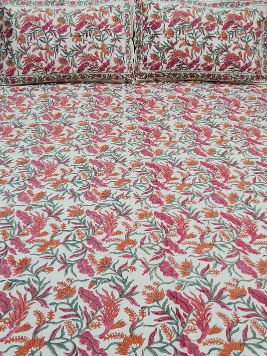 FRESH ARRIVAL Handblock Printed Premium Bedsheets(Dispatch Time 24 Hours)