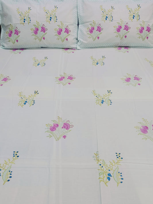 Bedsheet With King Size Pillow Cases