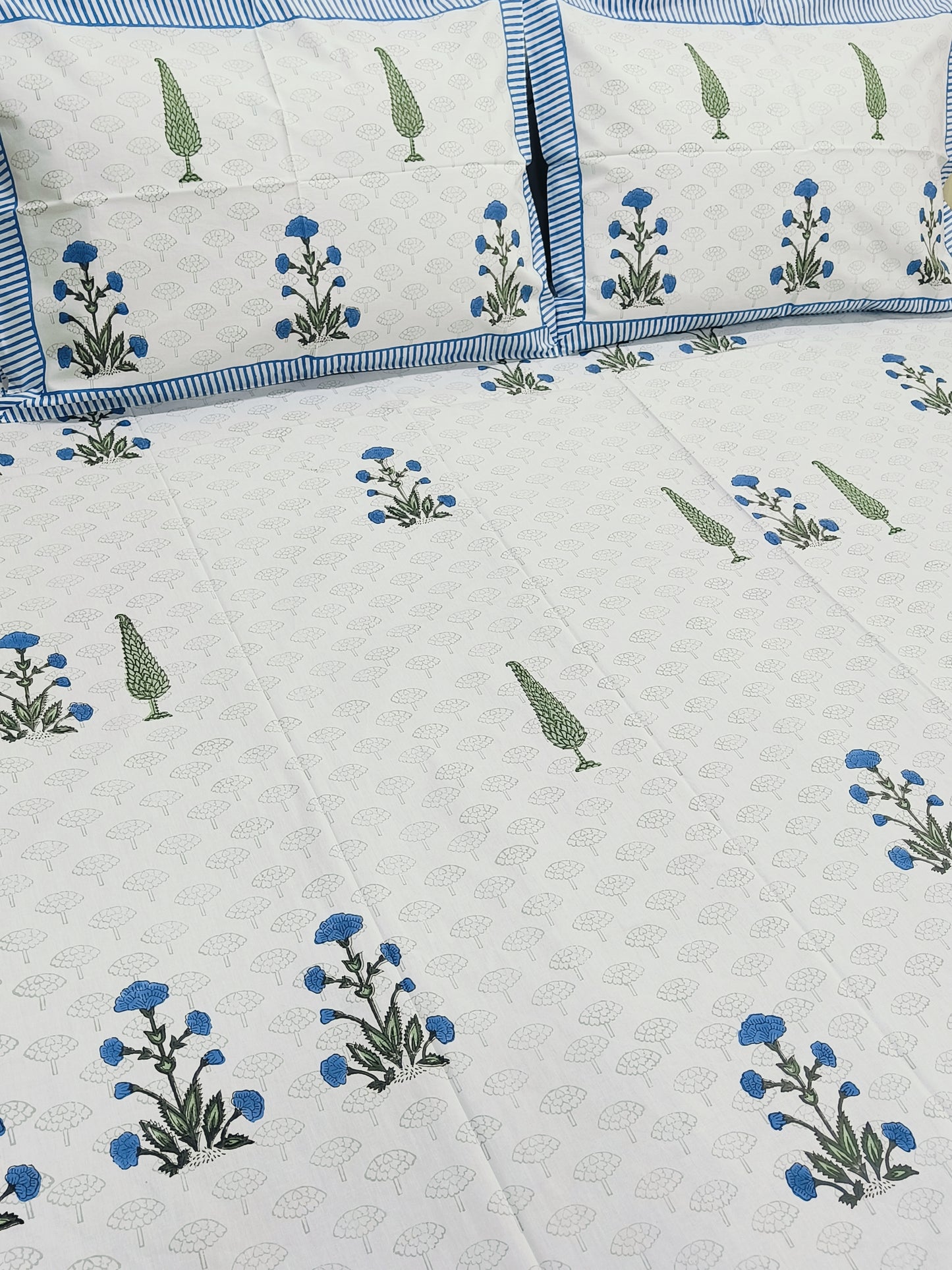 FRESH ARRIVAL Handblock Printed Premium Bedsheets (Dispatch Time 24 Hours)