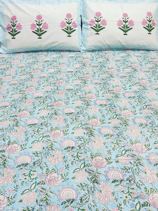 Bedsheet With King Size Pillow Cases