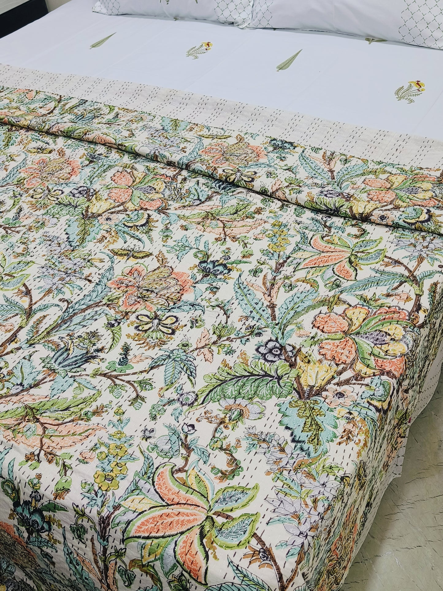 Kantha Bedcovers Printed Premium