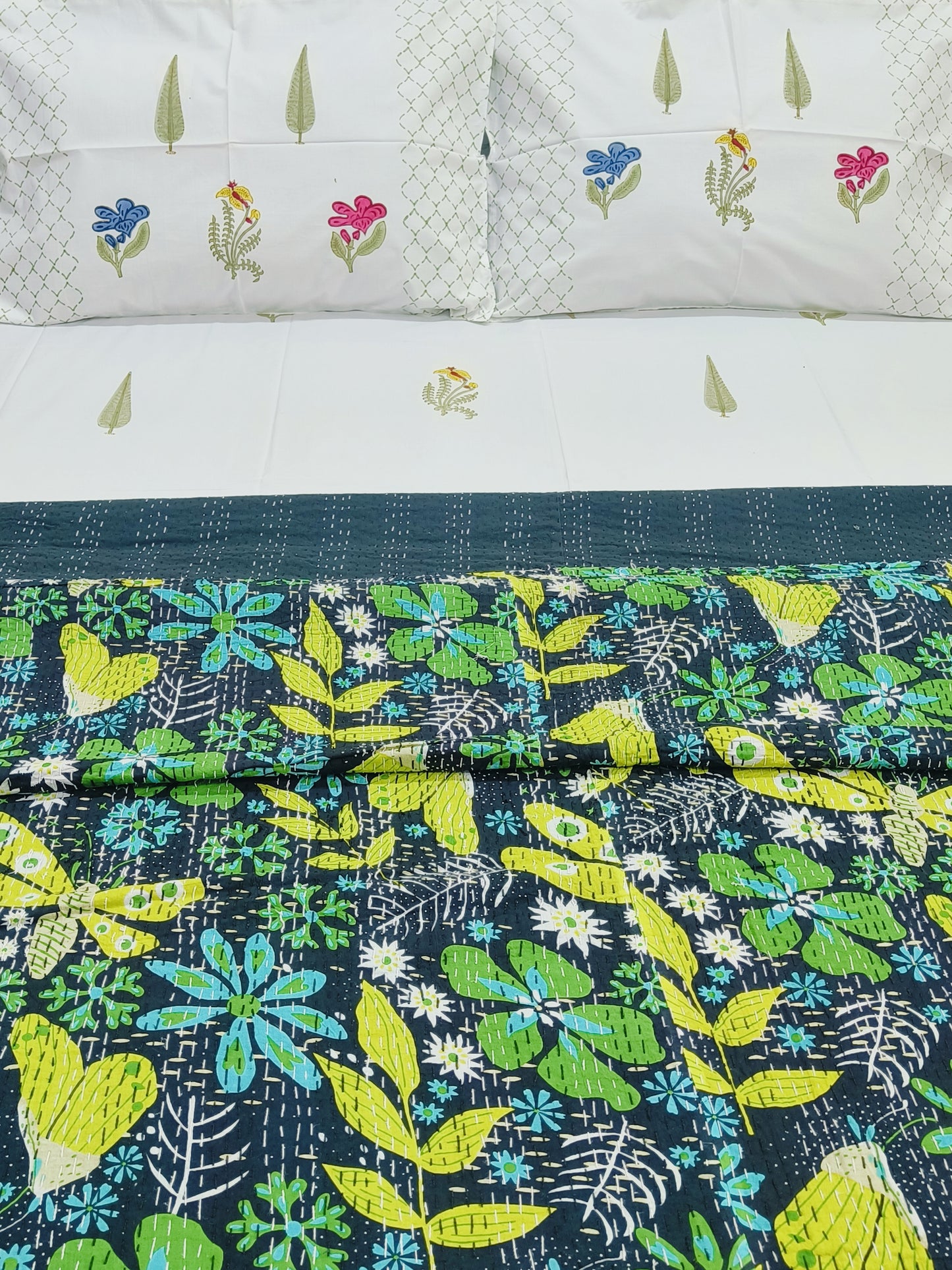 Kantha Bedcovers Printed Premium