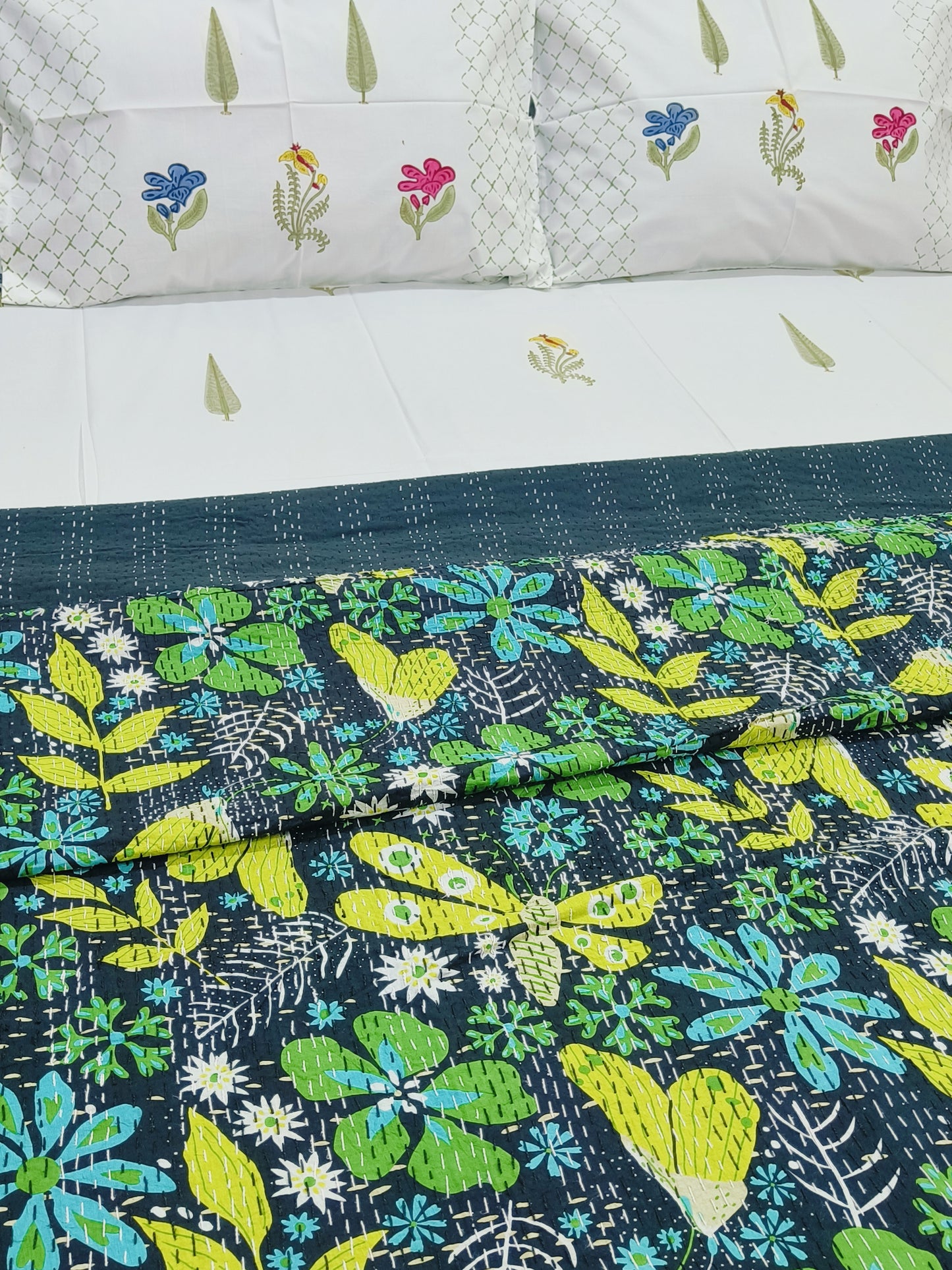 Kantha Bedcovers Printed Premium