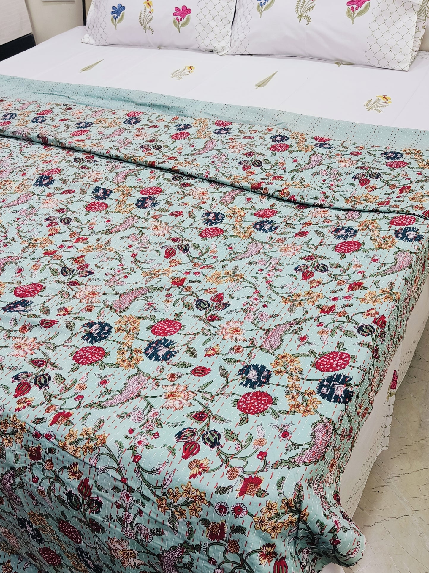 Kantha Bedcovers Printed Premium