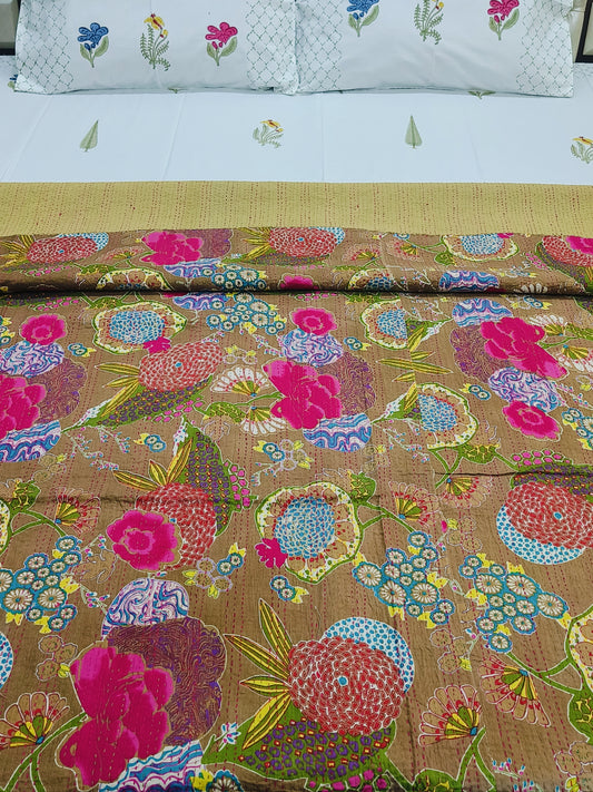 Kantha Bedcovers Printed Premium