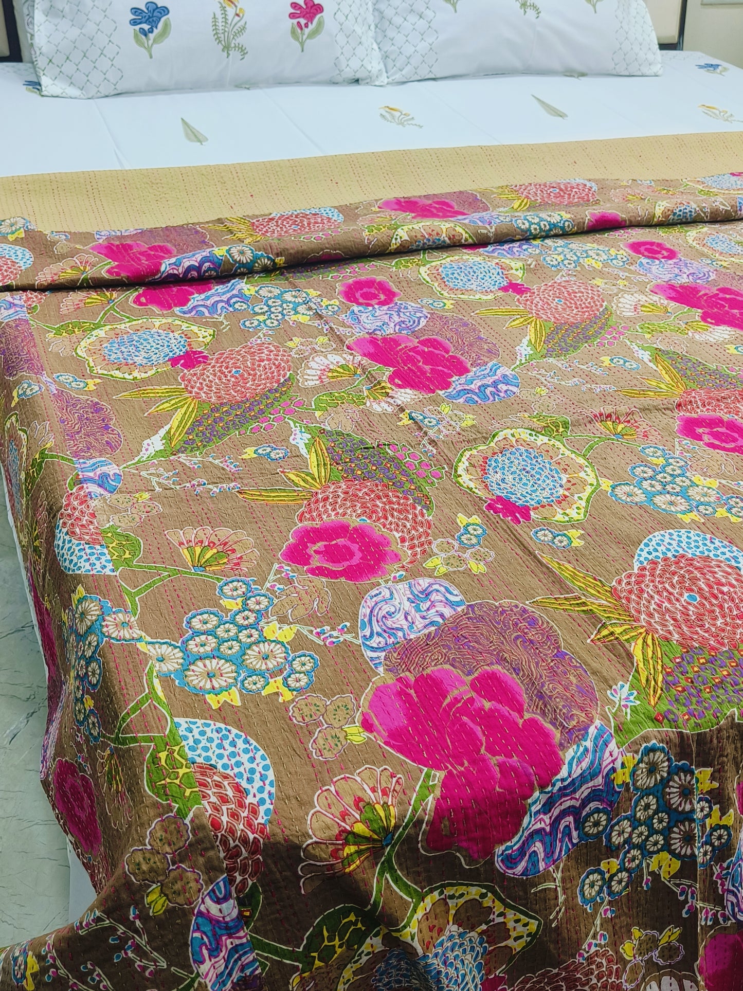Kantha Bedcovers Printed Premium