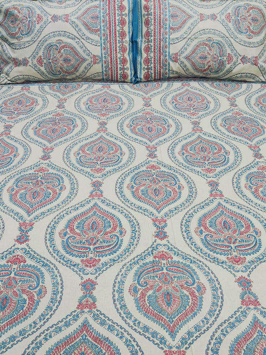 Bedsheet With King Size Pillow Cases