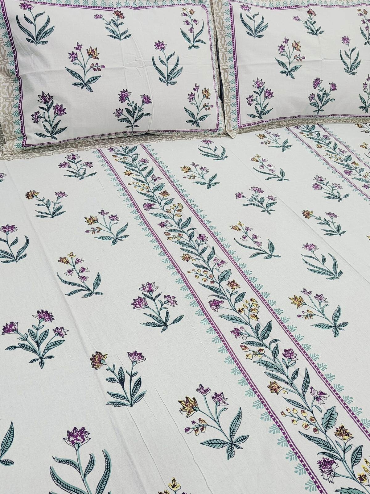 Bedsheet With King Size Pillow Cases