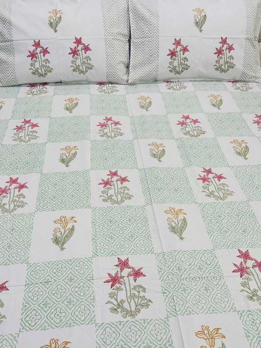 FRESH ARRIVAL Handblock Printed Premium Bedsheets (Dispatch Time 24 Hours)