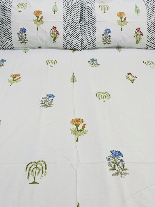 FRESH ARRIVAL Handblock Printed Premium Bedsheets (Dispatch Time 24 Hours)