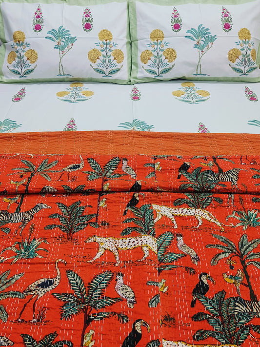 Kantha Bedcovers Printed Premium