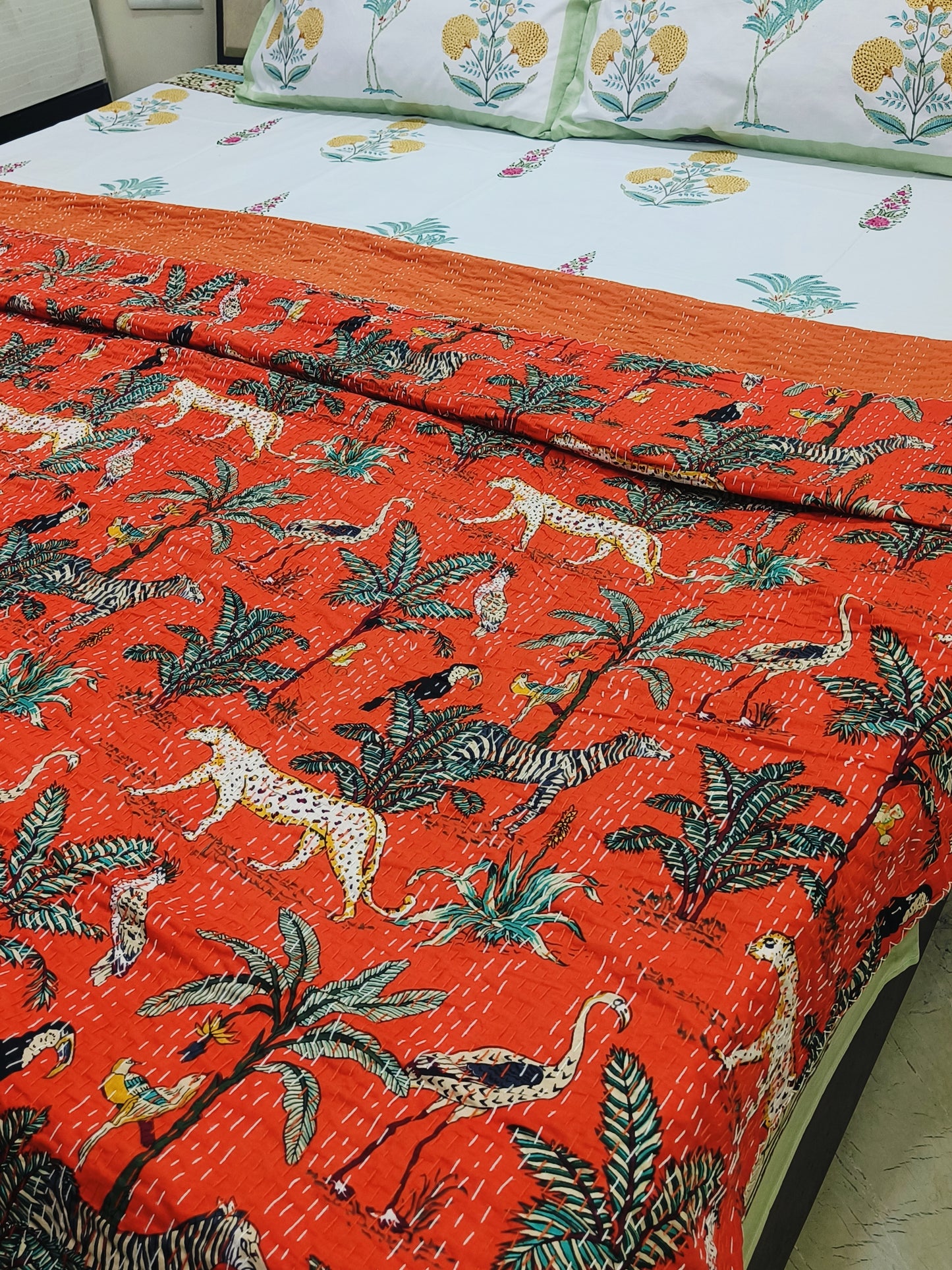 Kantha Bedcovers Printed Premium