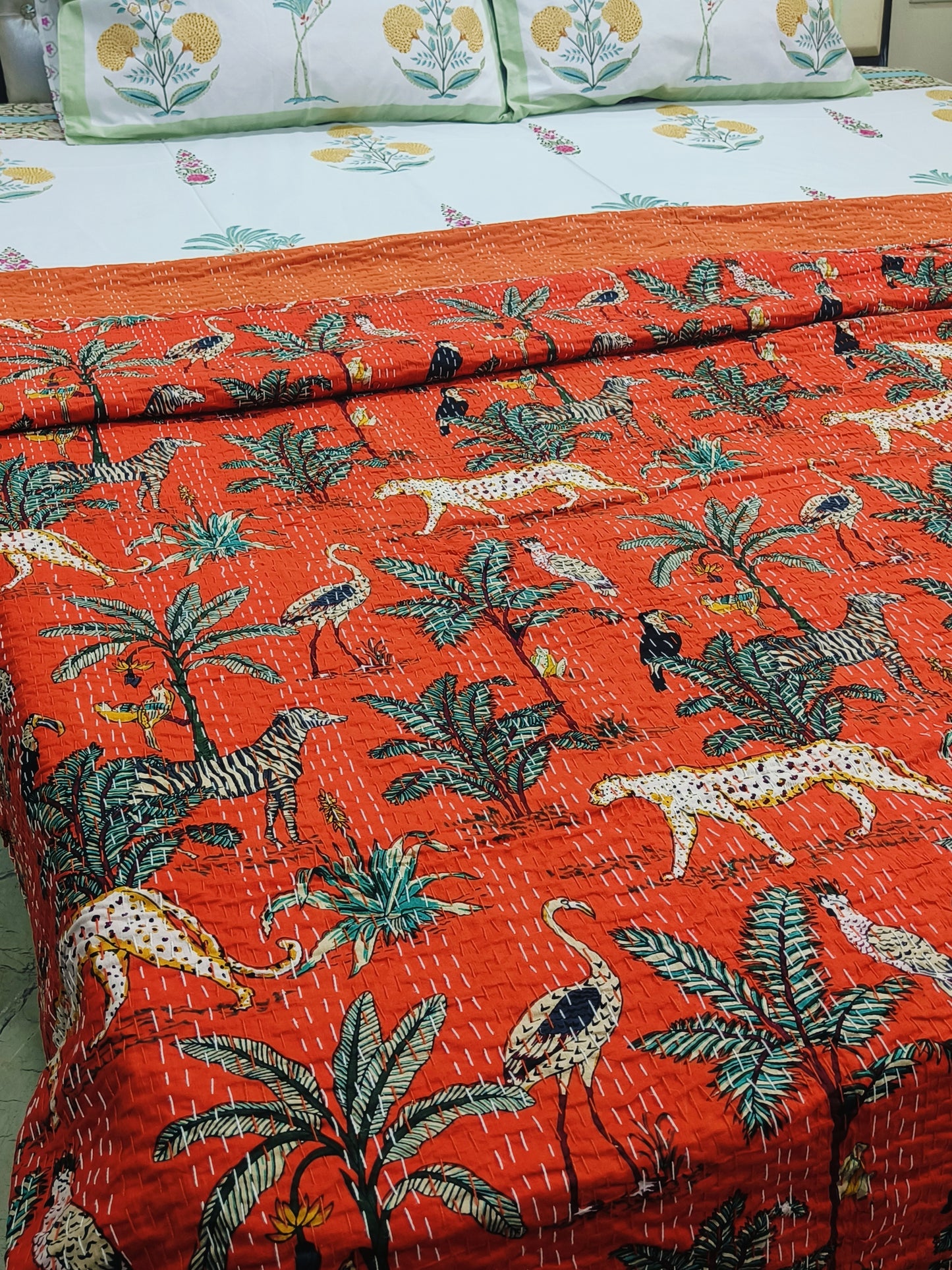 Kantha Bedcovers Printed Premium