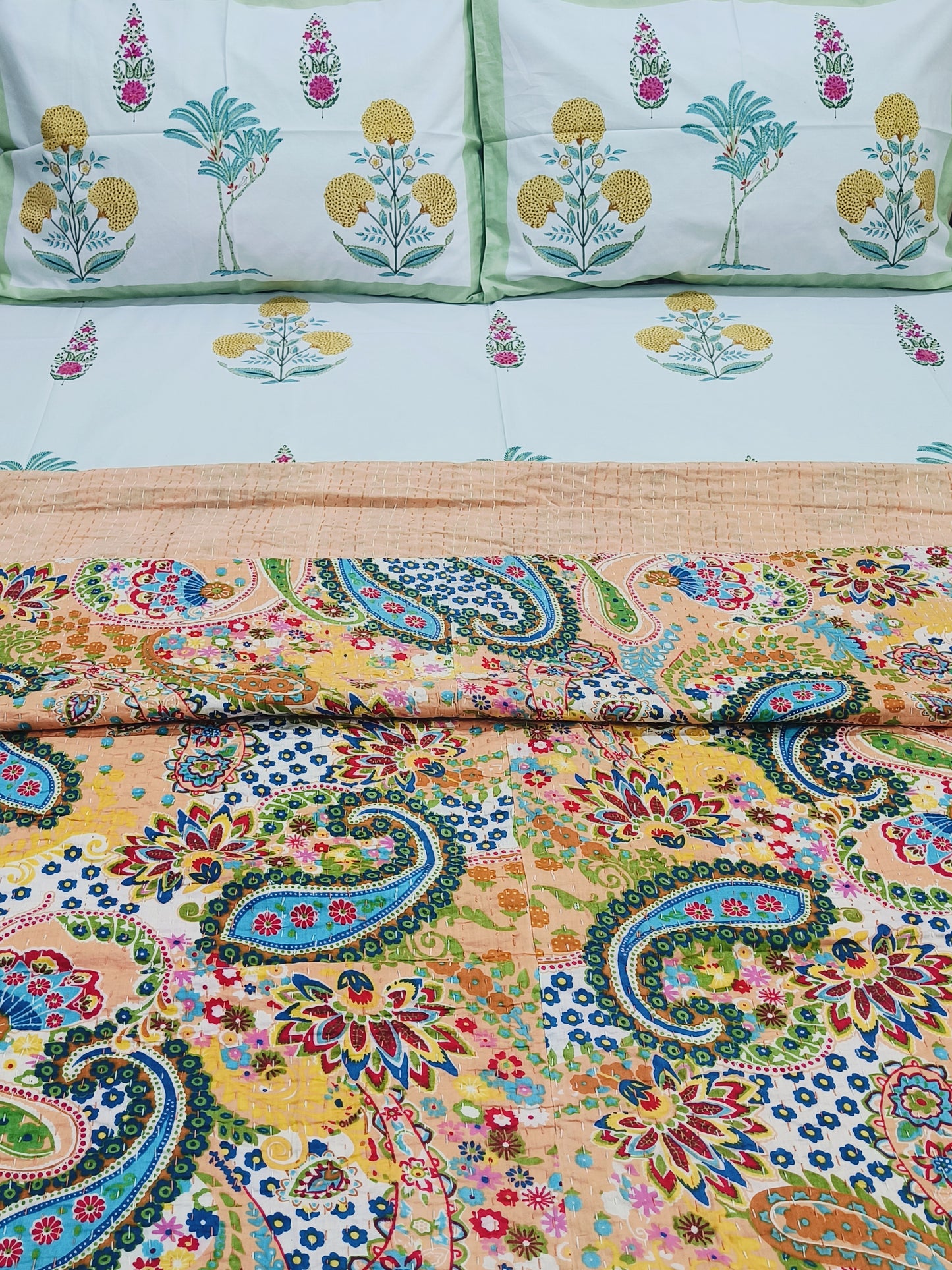 Kantha Bedcovers Printed Premium