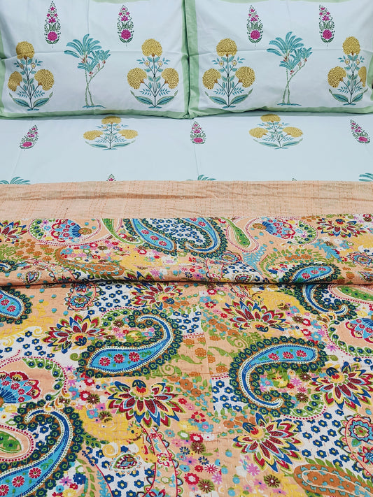 Kantha Bedcovers Printed Premium