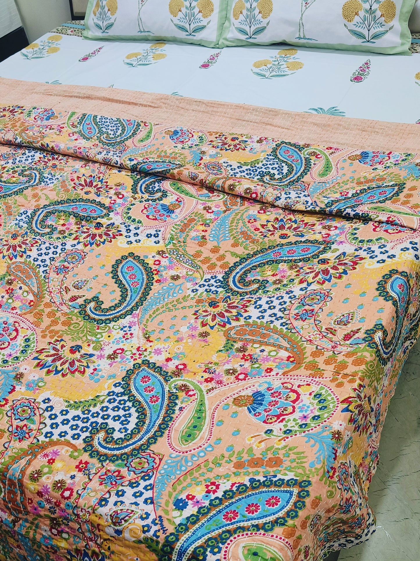 Kantha Bedcovers Printed Premium