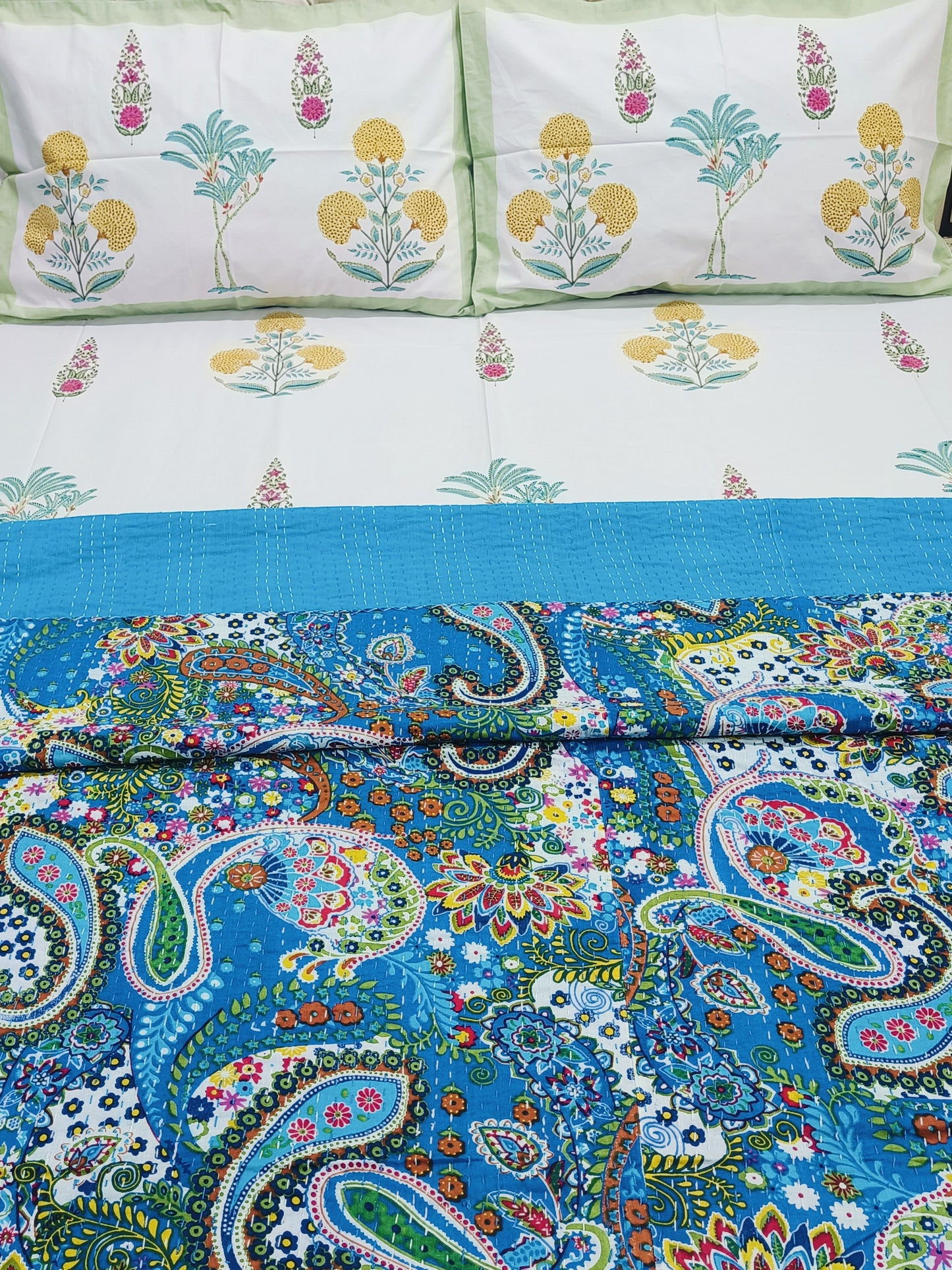 Kantha Bedcovers Printed Premium