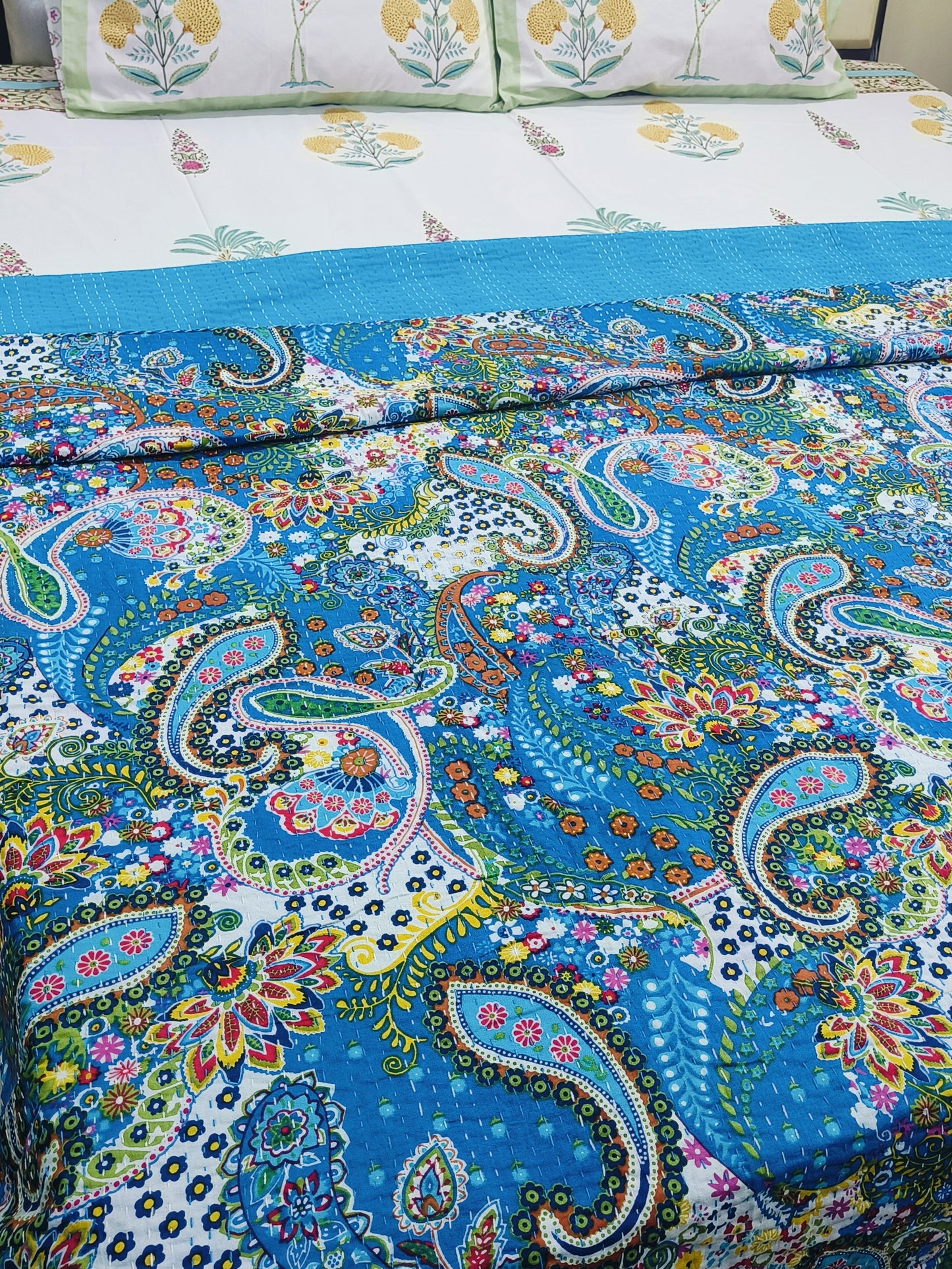 Kantha Bedcovers Printed Premium