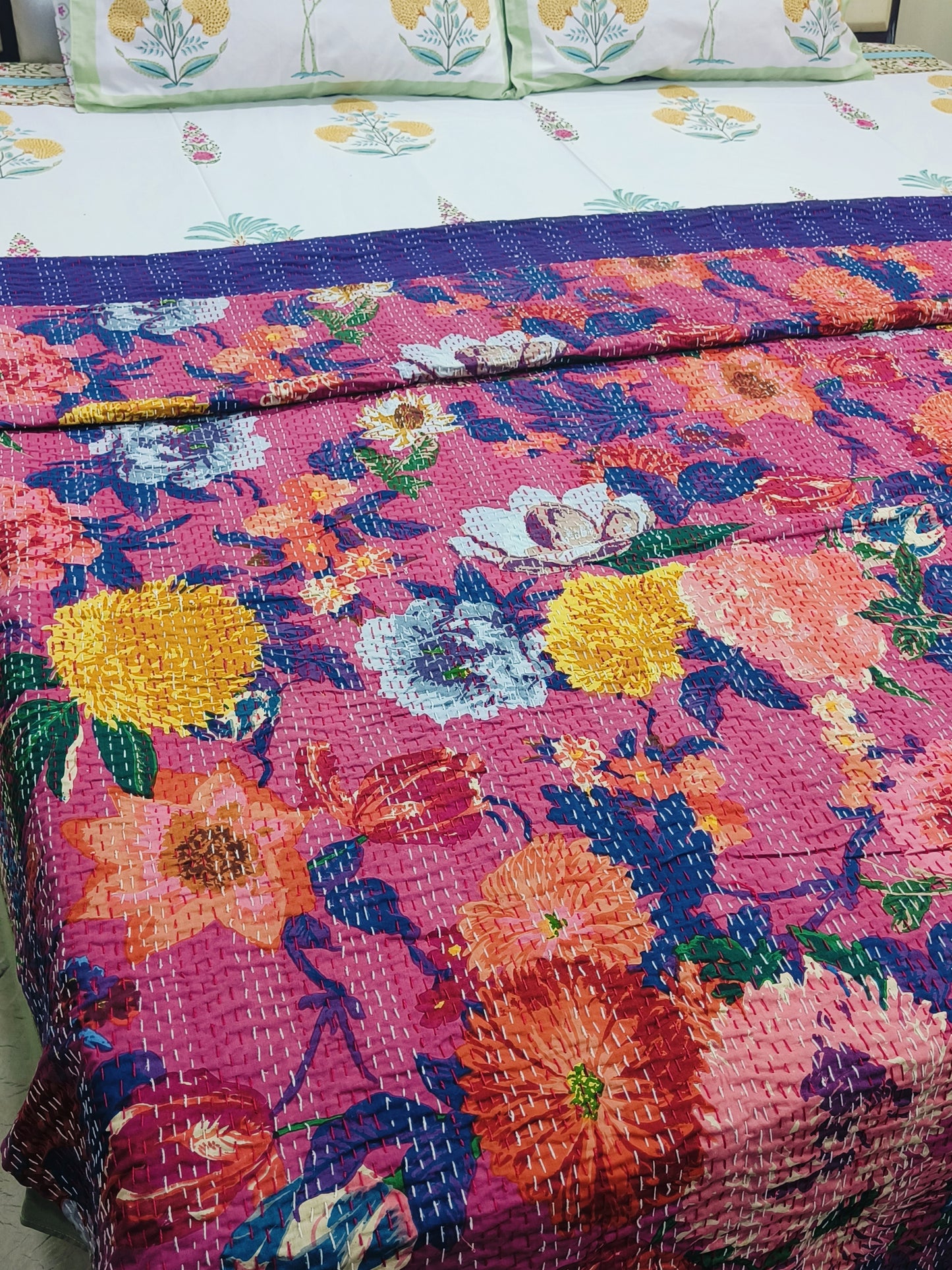 Kantha Bedcovers Printed Premium