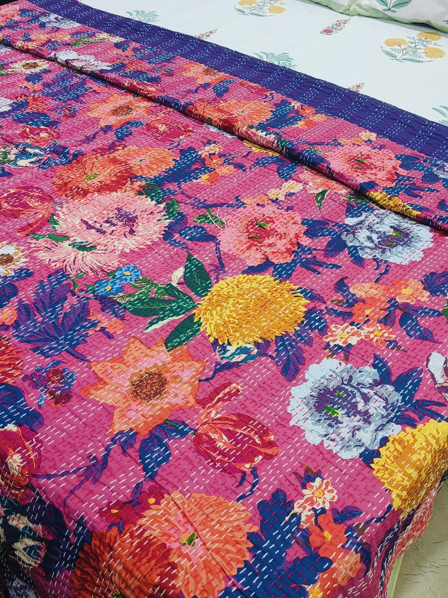Kantha Bedcovers Printed Premium