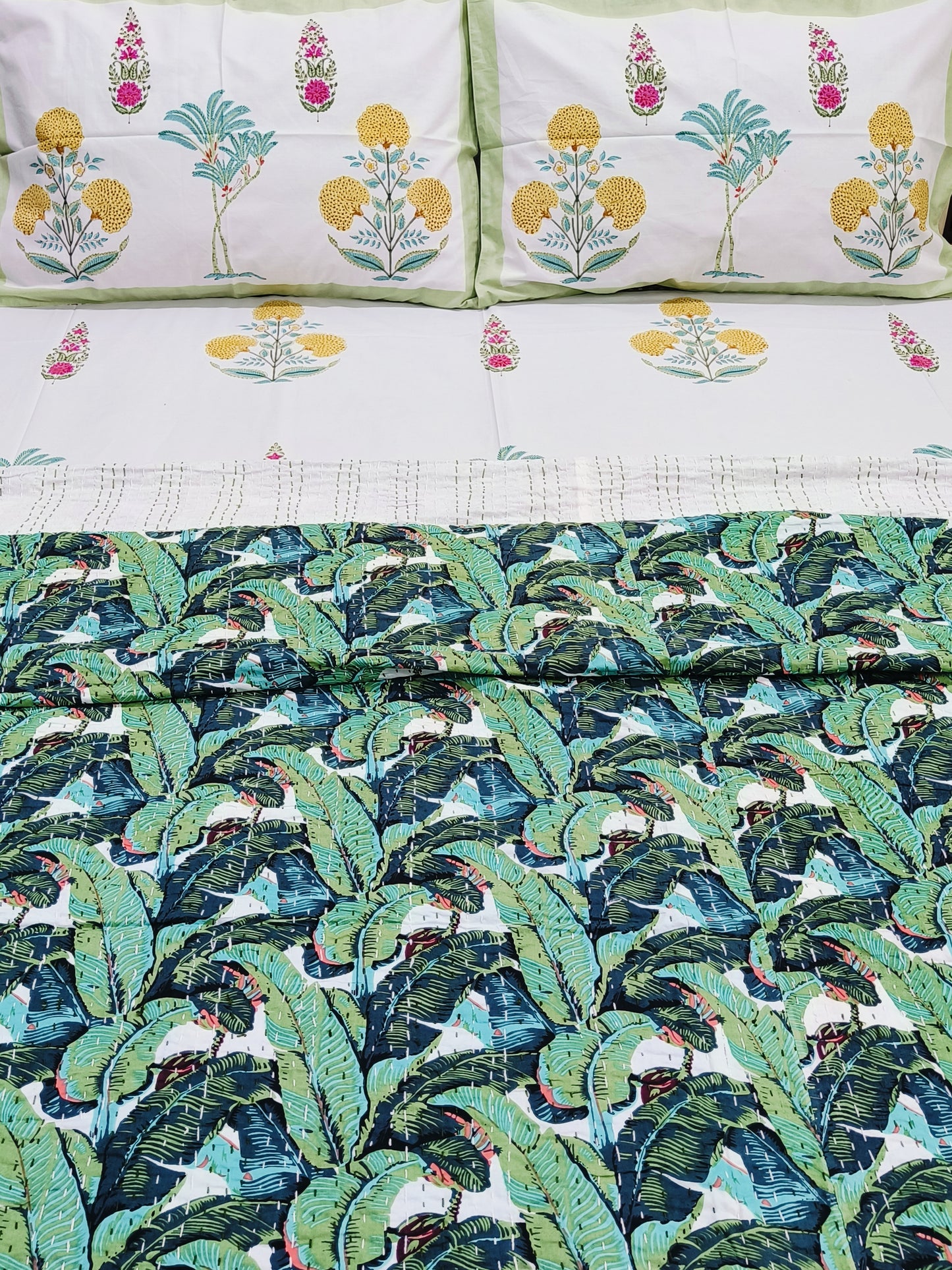 Kantha Bedcovers Printed Premium