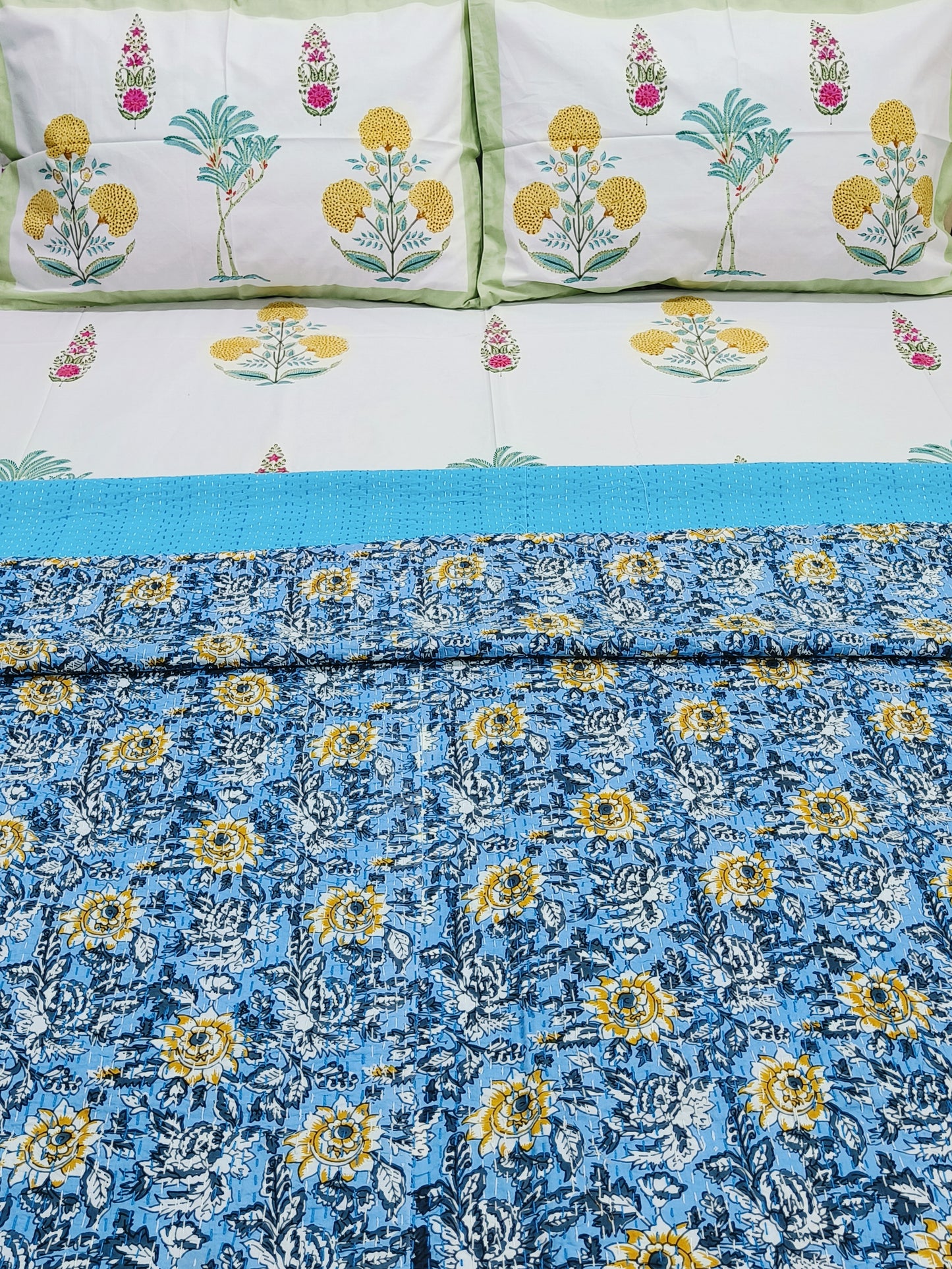 Kantha Bedcovers Printed Premium