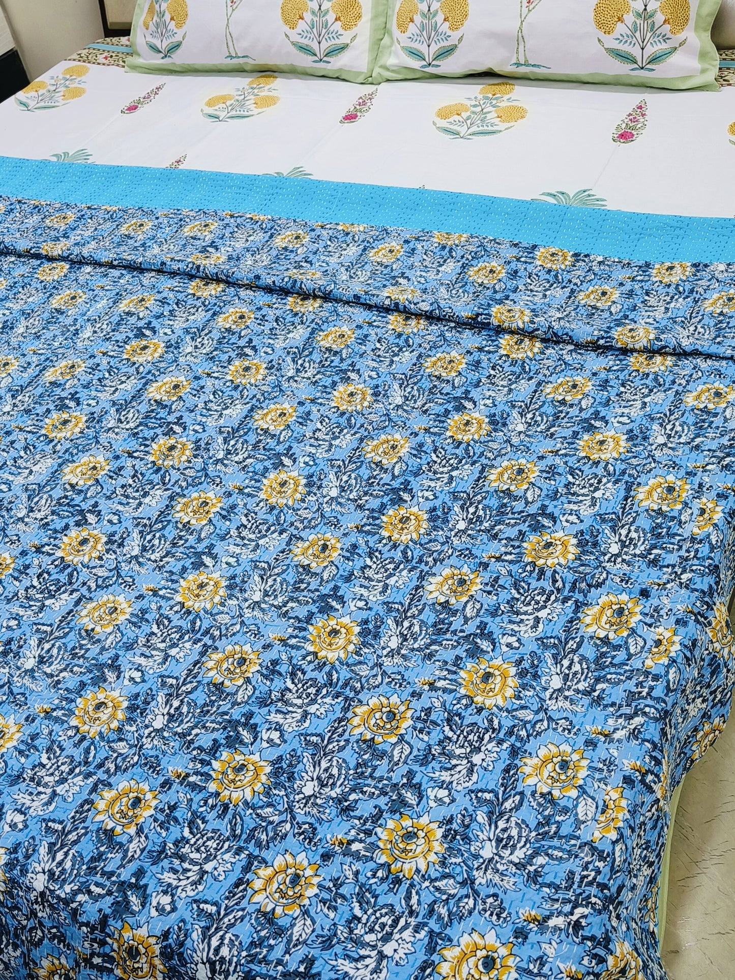 Kantha Bedcovers Printed Premium